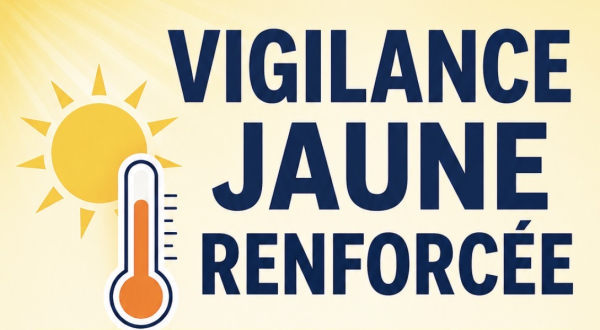 Visuel CANICULE : vigilance jaune renforcée