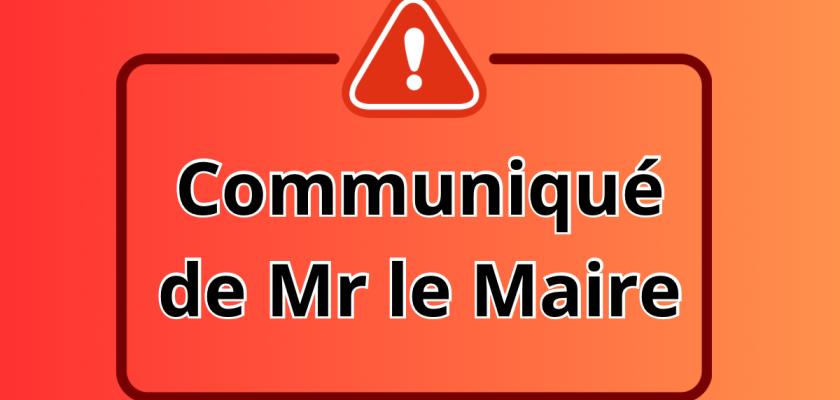 Visuel Communiqué de Mr le Maire