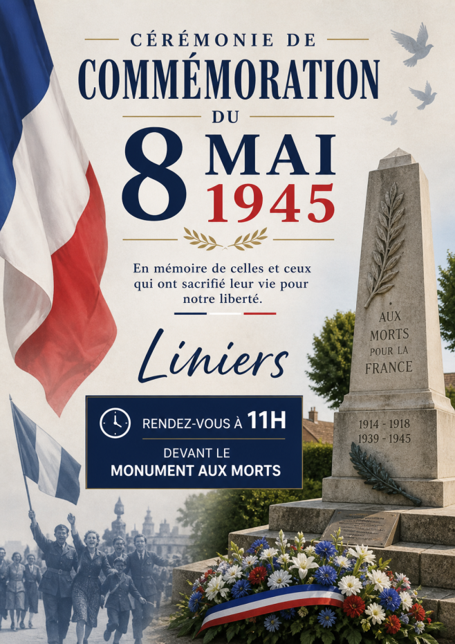 Visuel Cérémonie de commémoration du 8 Mai 1945