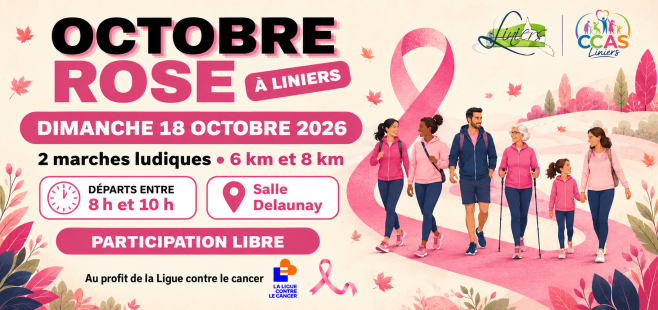 Visuel Octobre Rose à Liniers : Marchons ensemble